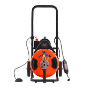 100FT x 1/2Inch Drain Cleaner Machine Sewer Auger Auto Feed with 4 Cutter & Air-Activated Foot Switch for 2" V952-ZDJJKLSGDSTJZGK9AV3