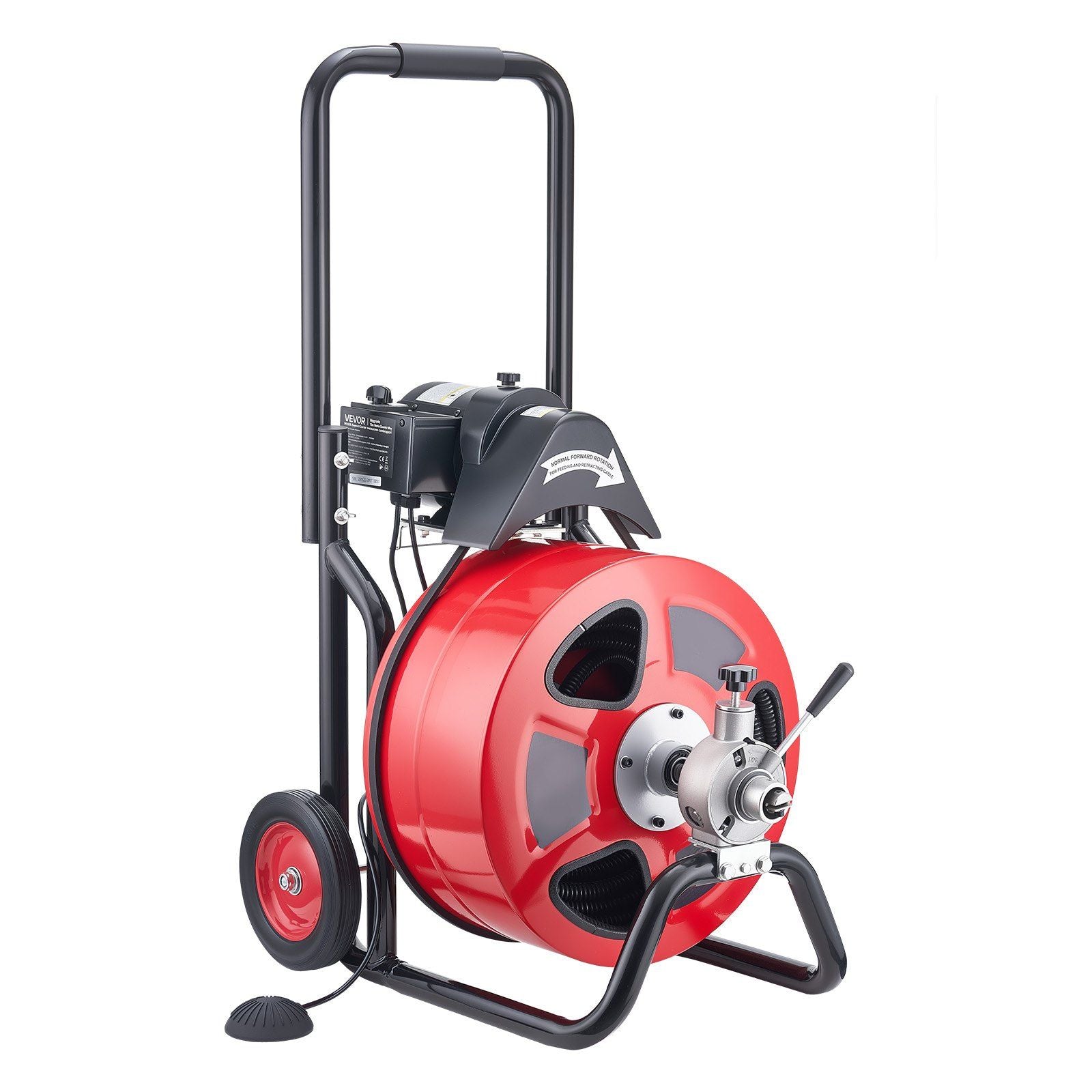 Drain Cleaner Machine 30m x 19mm, Auto Feed Sewer Snake Auger on Wheels, Portable Drain Cleaning Machine with V952-ZDJJKLSGDSTJZL4U4002V3