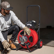 Drain Cleaner Machine 30m x 19mm, Auto Feed Sewer Snake Auger on Wheels, Portable Drain Cleaning Machine with V952-ZDJJKLSGDSTJZL4U4002V3