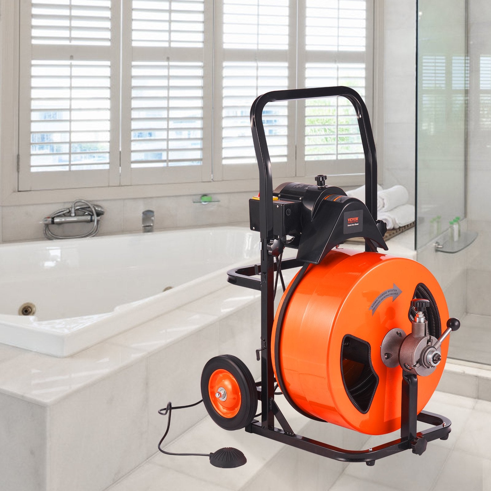 Drain Cleaner Machine Electric Drain Auger 100 FT x 3/4In Auto Feed V952-ZDJJKLSGDSTJZL4U4V3