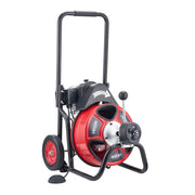 Drain Cleaner Machine 30m x 9.5mm, Auto Feed Sewer Snake Auger on Wheels, Portable Drain Cleaning Machine V952-ZDJJKLSGDSTJZRVU4002V3