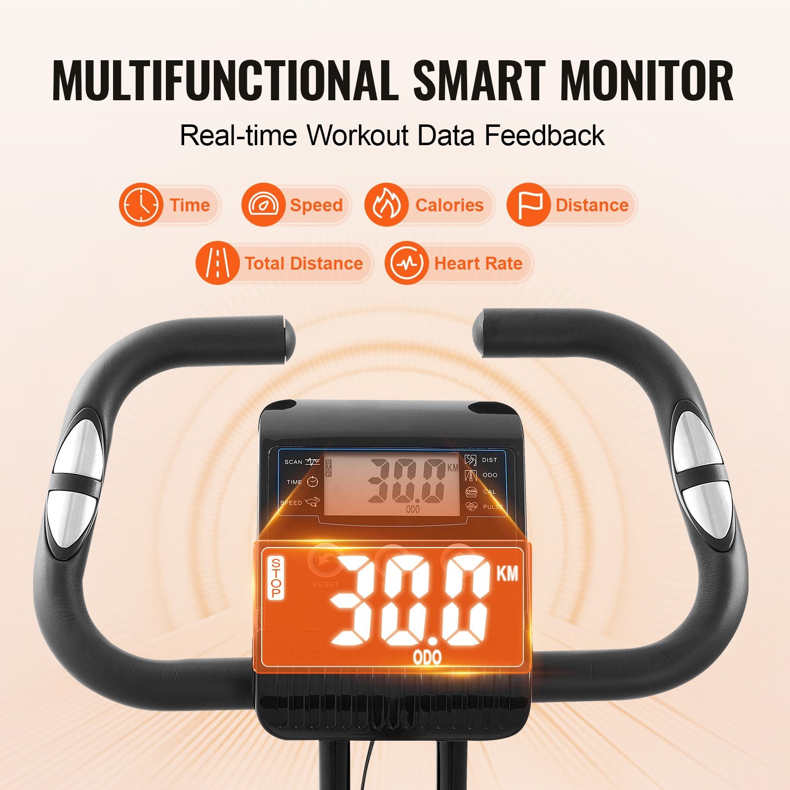 Folding Exercise Bike, Foldable Fitness Stationary Bike, Adjustable Magnetic Resistance Stationary Bike, V952-ZDJSCCZPDBKD6FDP7V9