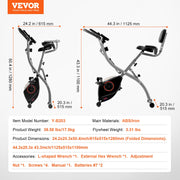 Folding Exercise Bike, Foldable Fitness Stationary Bike, Adjustable Magnetic Resistance Stationary Bike, V952-ZDJSCCZPDBKD6FDP7V9