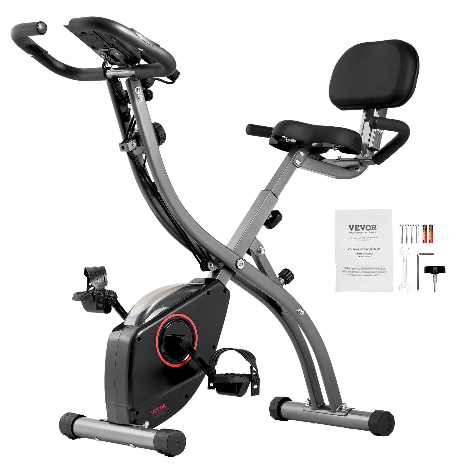 Folding Exercise Bike, Foldable Fitness Stationary Bike, Adjustable Magnetic Resistance Stationary Bike, V952-ZDJSCCZPDBKD6FDP7V9