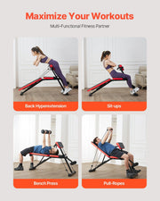 Multi-Functional Weight Bench for Full Body Workout, Roman Chair Hyperextension Bench, 770 lbs Adjustable & V952-ZDKLMYAX300LUGKWBV0