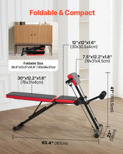 Multi-Functional Weight Bench for Full Body Workout, Roman Chair Hyperextension Bench, 770 lbs Adjustable & V952-ZDKLMYAX300LUGKWBV0