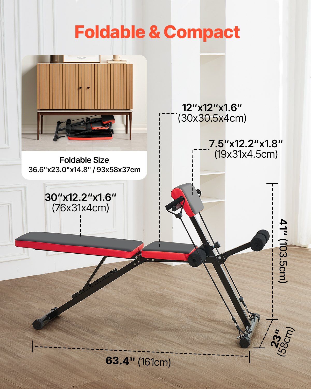 Multi-Functional Weight Bench for Full Body Workout, Roman Chair Hyperextension Bench, 770 lbs Adjustable & V952-ZDKLMYAX300LUGKWBV0