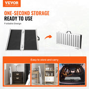Portable Wheelchair Ramp 2FT, Non-Slip Aluminum Folding Handicap Ramp, Door Threshold Ramps for Wheelchair V952-ZDKMJPD24YC1YF5QCV0