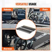 Portable Wheelchair Ramp 2FT, Non-Slip Aluminum Folding Handicap Ramp, Door Threshold Ramps for Wheelchair V952-ZDKMJPD24YC1YF5QCV0