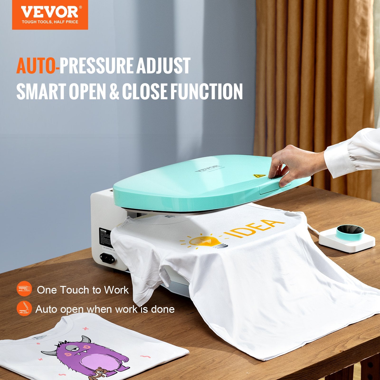 Auto Heat Press 12x15in Professional Heat Transfer Autopress DIY T-shirts V952-ZDKTHJFBY1215ZE85V3