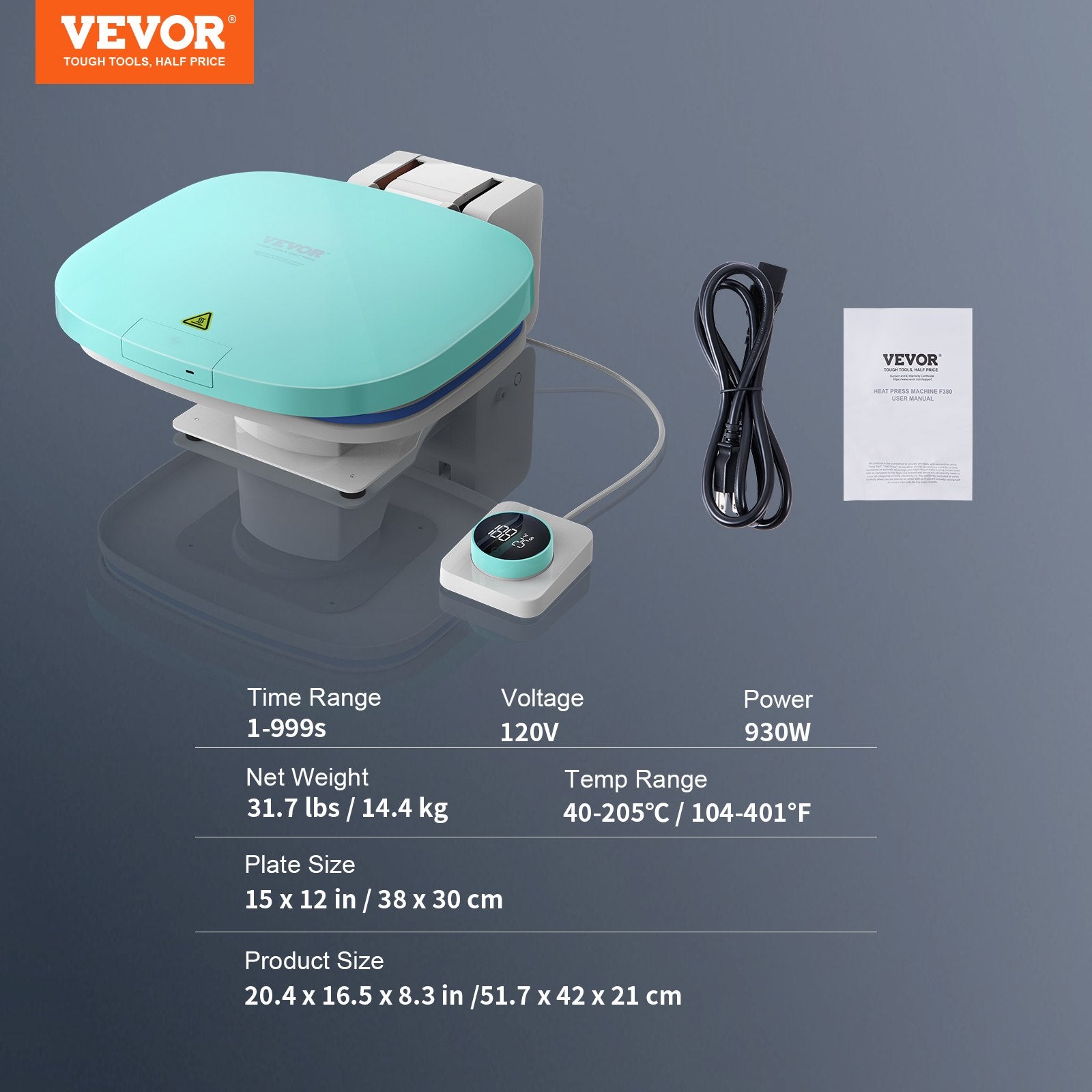 Auto Heat Press 12x15in Professional Heat Transfer Autopress DIY T-shirts V952-ZDKTHJFBY1215ZE85V3
