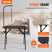 Pet Grooming Table Arm with Clamp, 808 x 460 mm Dog Grooming Station, Foldable Pets Grooming Stand for Medium V952-ZDMRZ32INCH0M0K0IV0