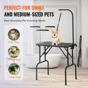 Pet Grooming Table Arm with Clamp, 808 x 460 mm Dog Grooming Station, Foldable Pets Grooming Stand for Medium V952-ZDMRZ32INCH0M0K0IV0