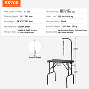 Pet Grooming Table Arm with Clamp, 808 x 460 mm Dog Grooming Station, Foldable Pets Grooming Stand for Medium V952-ZDMRZ32INCH0M0K0IV0