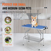 Pet Grooming Table Two Arms with Clamp, 915 x 610mm Dog Grooming Station, Foldable Pets Grooming Stand for V952-ZDMRZ36INCHSQMXV6V0