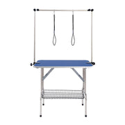 Pet Grooming Table Two Arms with Clamp, 915 x 610mm Dog Grooming Station, Foldable Pets Grooming Stand for V952-ZDMRZ36INCHSQMXV6V0
