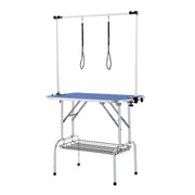 Pet Grooming Table Two Arms with Clamp, 915 x 610mm Dog Grooming Station, Foldable Pets Grooming Stand for V952-ZDMRZ36INCHSQMXV6V0