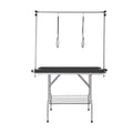 Pet Grooming Table Two Arms with Clamp, 117cm Dog Grooming Station, Foldable Pets Grooming Stand for Medium V952-ZDMRZ46INCH0I6658V0