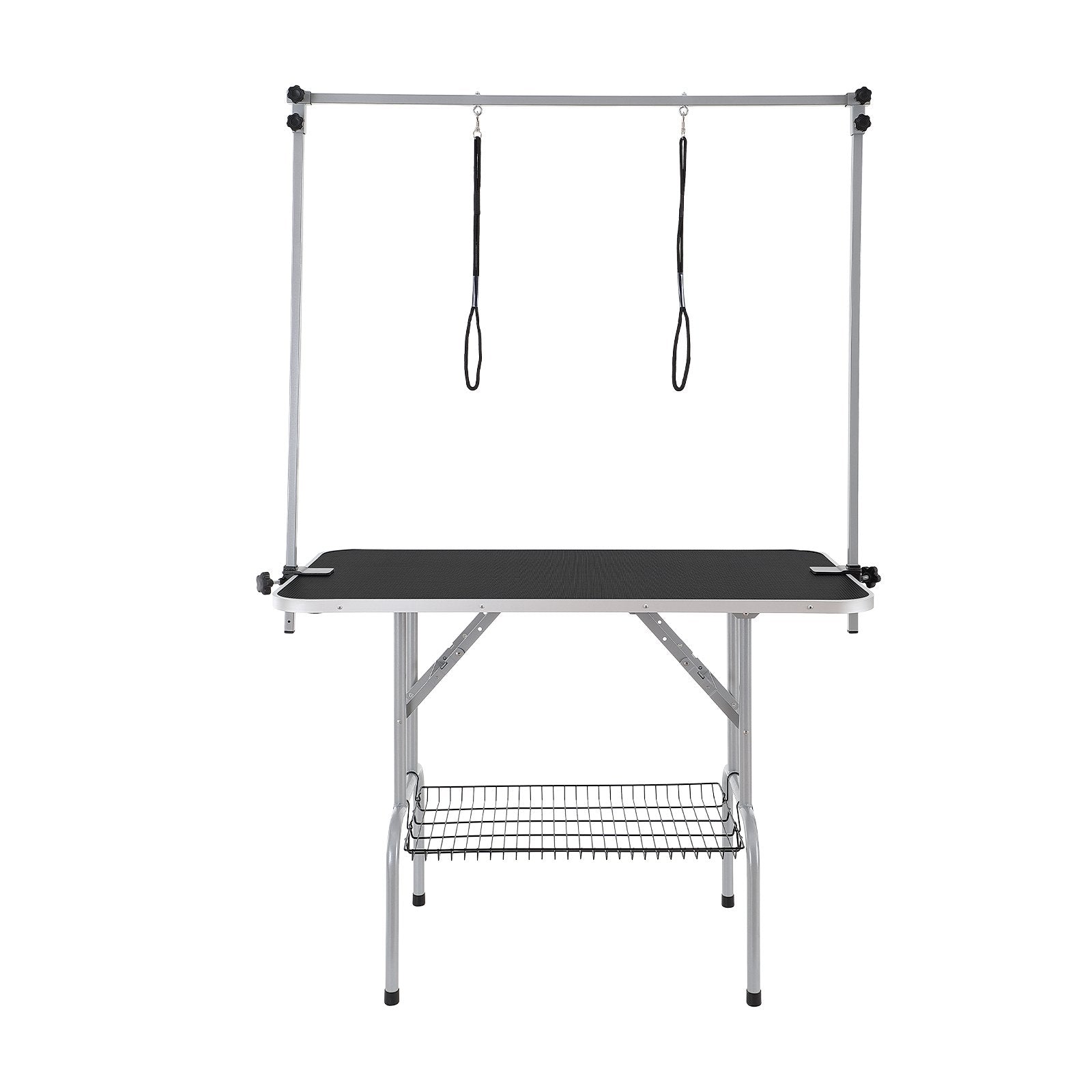 Pet Grooming Table Two Arms with Clamp, 117cm Dog Grooming Station, Foldable Pets Grooming Stand for Medium V952-ZDMRZ46INCH0I6658V0