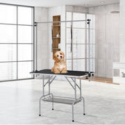 Pet Grooming Table Two Arms with Clamp, 117cm Dog Grooming Station, Foldable Pets Grooming Stand for Medium V952-ZDMRZ46INCH0I6658V0