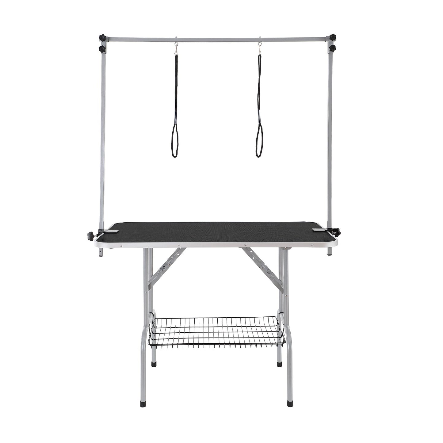 Pet Grooming Table Two Arms with Clamp, 117cm Dog Grooming Station, Foldable Pets Grooming Stand for Medium V952-ZDMRZ46INCH0I6658V0
