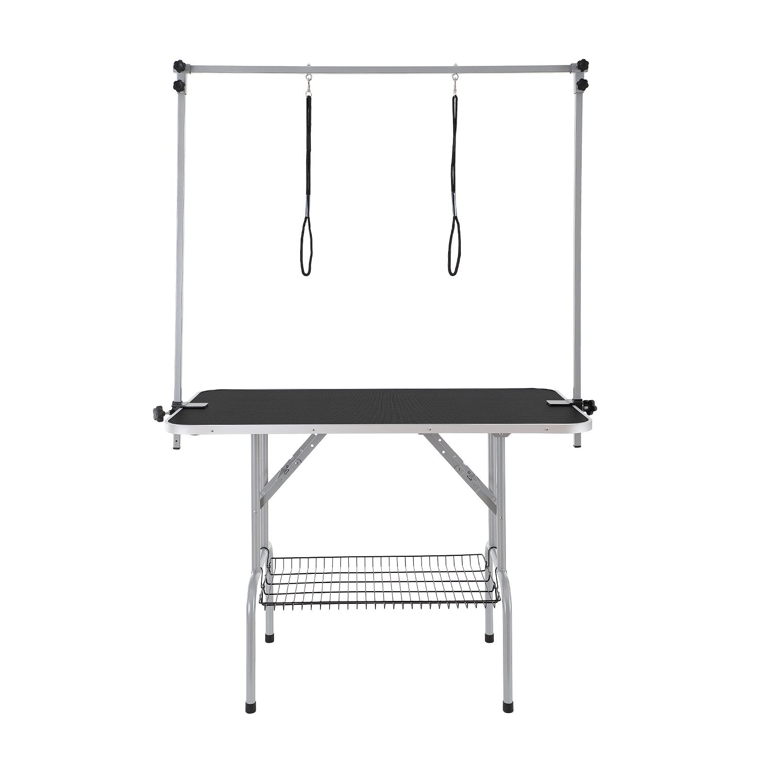 Pet Grooming Table Two Arms with Clamp, 117cm Dog Grooming Station, Foldable Pets Grooming Stand for Medium V952-ZDMRZ46INCH0I6658V0