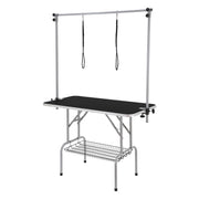 Pet Grooming Table Two Arms with Clamp, 117cm Dog Grooming Station, Foldable Pets Grooming Stand for Medium V952-ZDMRZ46INCH0I6658V0
