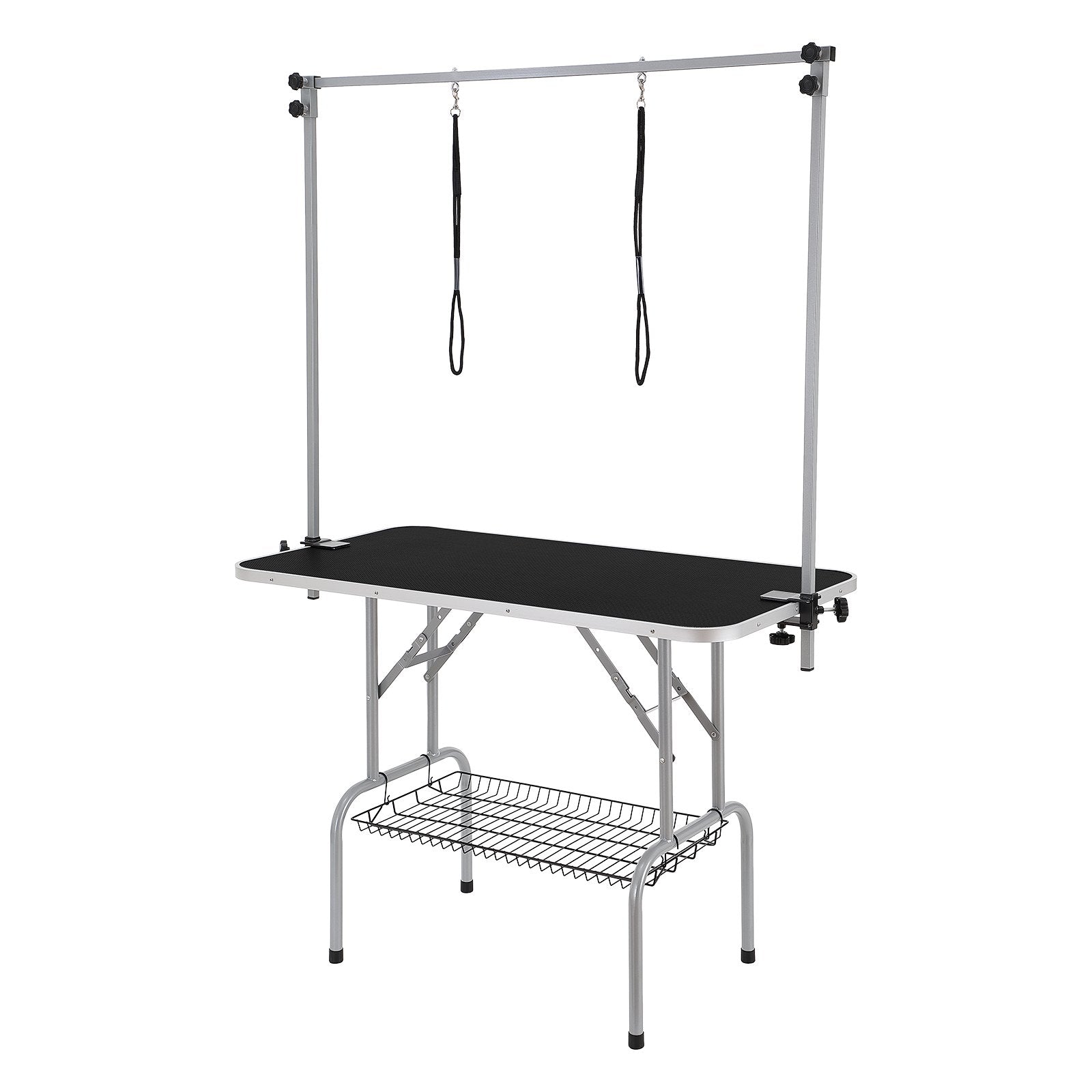 Pet Grooming Table Two Arms with Clamp, 117cm Dog Grooming Station, Foldable Pets Grooming Stand for Medium V952-ZDMRZ46INCH0I6658V0