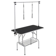Pet Grooming Table Two Arms with Clamp, 117cm Dog Grooming Station, Foldable Pets Grooming Stand for Medium V952-ZDMRZ46INCH0I6658V0