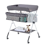 Baby Changing Table, Foldable Diaper Change Station with Side Basket, Adjustable Height Portable Changing V952-ZDNBTSHSXXSD4UOQF001V0