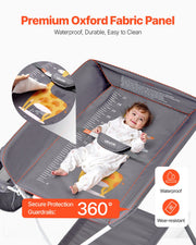 Baby Changing Table, Foldable Diaper Change Station with Side Basket, Adjustable Height Portable Changing V952-ZDNBTSHSXXSD4UOQF001V0