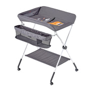 Baby Changing Table, Foldable Diaper Change Station with Side Basket, Adjustable Height Portable Changing V952-ZDNBTSHSXXSD4UOQF001V0