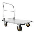 Platform Truck, 907.18 kg Capacity, Heavy Duty Steel Flatbed Cart with Swivel Wheels and Handle, Foldable V952-ZDPBC2000LBSULEYG001V0