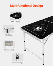 2.4 m Folding Beer Pong Tailgate Table Party Drinking Game Carrying Handle V952-ZDPJYXZCGK00FI2RBV0