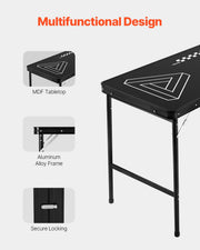 2.4 m Folding Beer Pong Tailgate Table Party Drinking Game Carrying Handle V952-ZDPJYXZJZJGK2N2MHV0