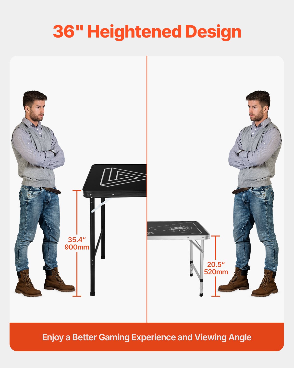 2.4 m Folding Beer Pong Tailgate Table Party Drinking Game Carrying Handle V952-ZDPJYXZJZJGK2N2MHV0