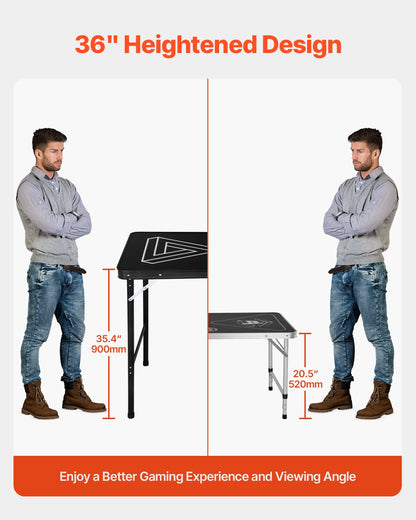 2.4 m Folding Beer Pong Tailgate Table Party Drinking Game Carrying Handle V952-ZDPJYXZJZJGK2N2MHV0