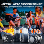 LED Camping Lanterns Collapsible Battery Powered Flashlights Set of 4 V952-ZDSBXLEDYYDG6WEQKV9
