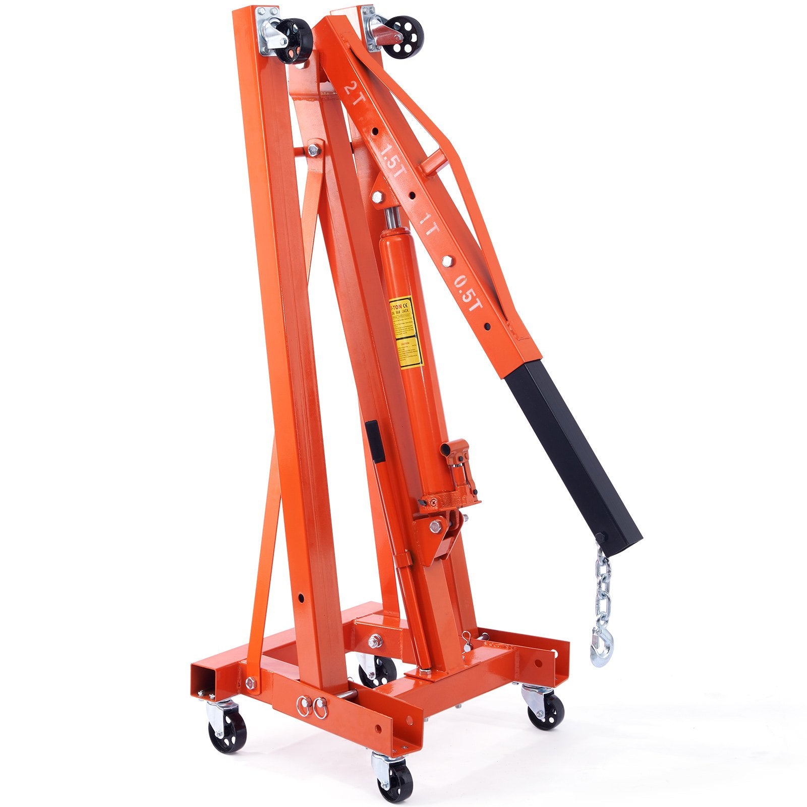 Hydraulic Engine Hoist with Lever, 2000KG Heavy-duty Cherry Picker Shop Crane, Foldable Engine Crane and V952-ZDSFDJQZJCJH2V44JV0
