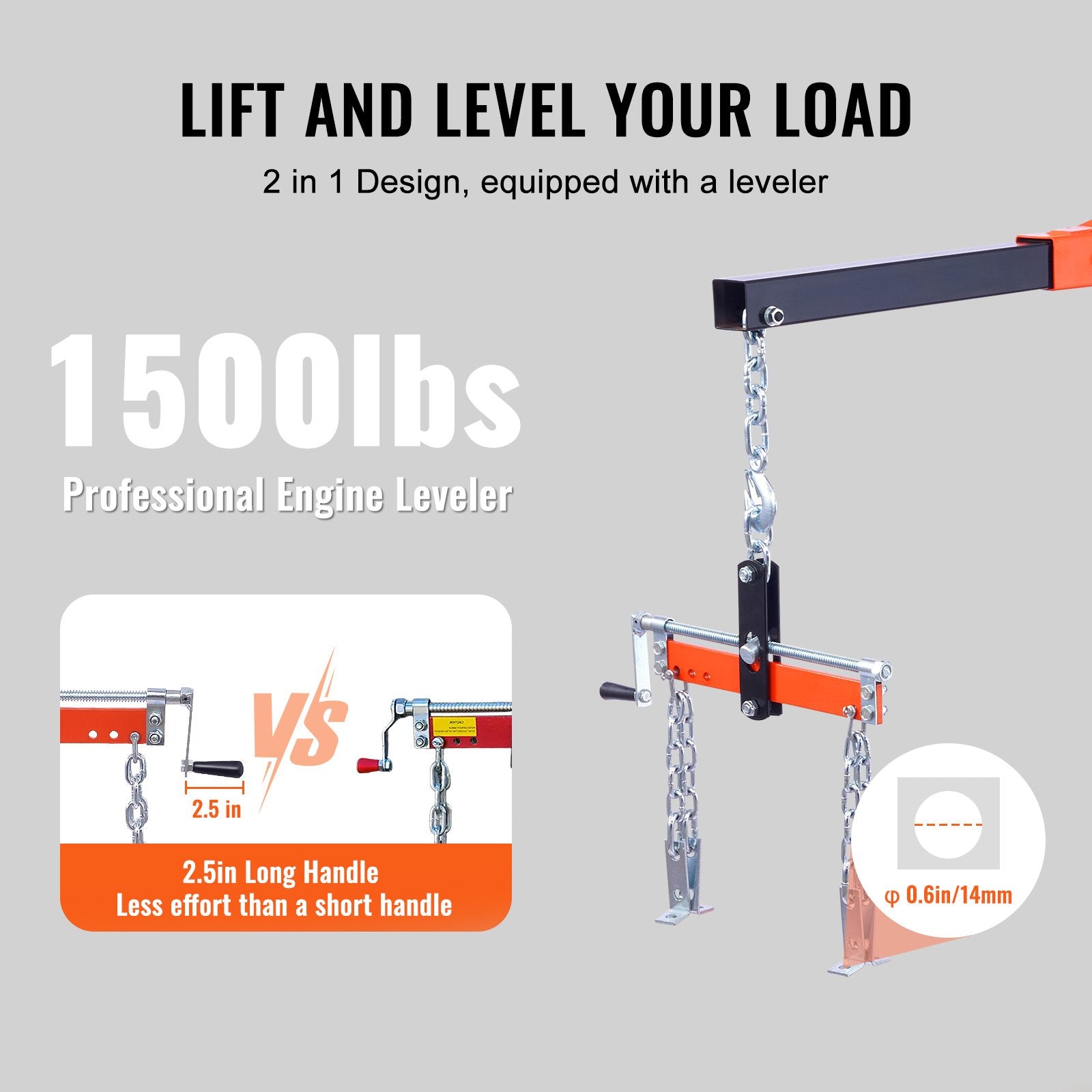 Hydraulic Engine Hoist with Lever, 2000KG Heavy-duty Cherry Picker Shop Crane, Foldable Engine Crane and V952-ZDSFDJQZJCJH2V44JV0