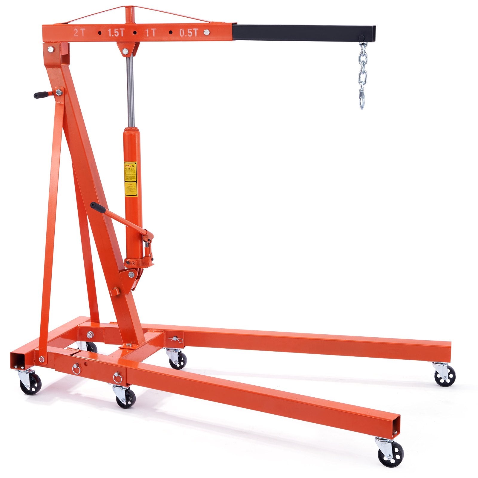 Hydraulic Engine Hoist with Lever, 2000KG Heavy-duty Cherry Picker Shop Crane, Foldable Engine Crane and V952-ZDSFDJQZJCJH2V44JV0