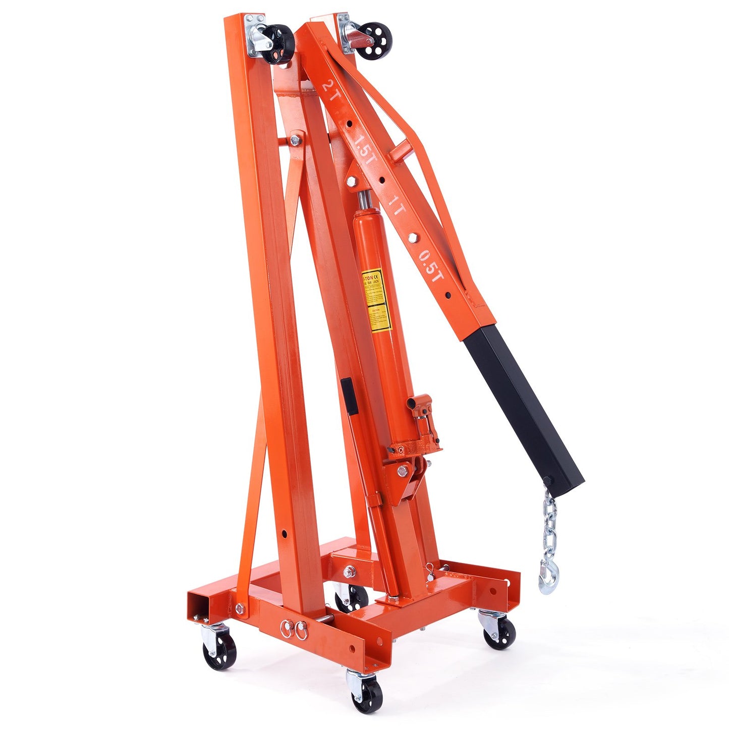 Hydraulic Engine Hoist with Lever, 2000KG Heavy-duty Cherry Picker Shop Crane, Foldable Engine Crane and V952-ZDSFDJQZJCJH2V44JV0