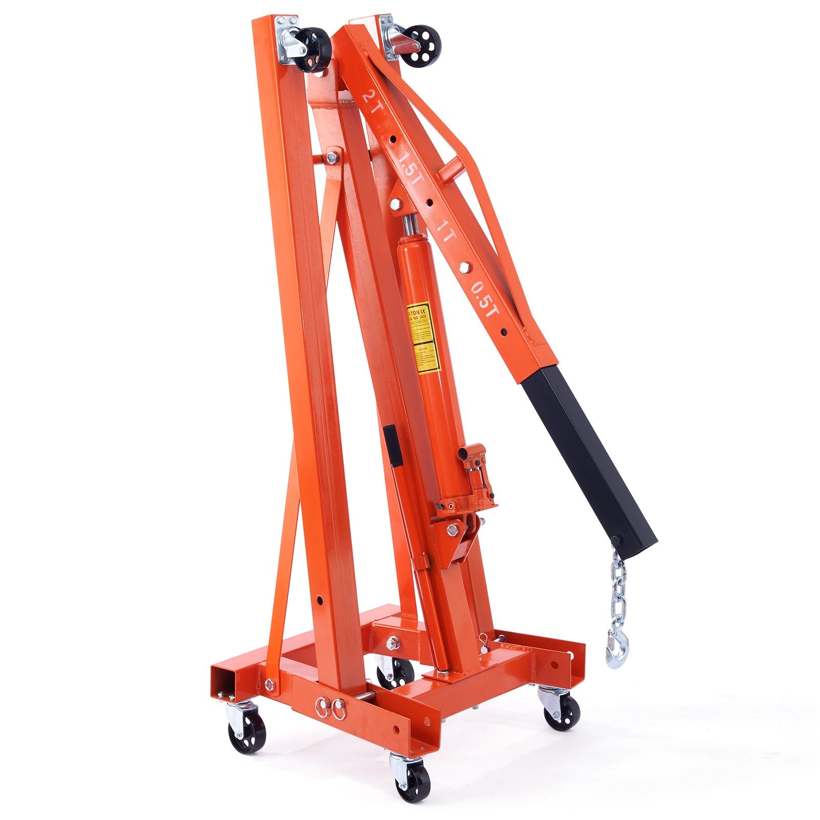 Hydraulic Engine Hoist with Lever, 2000KG Heavy-duty Cherry Picker Shop Crane, Foldable Engine Crane and V952-ZDSFDJQZJCJH2V44JV0