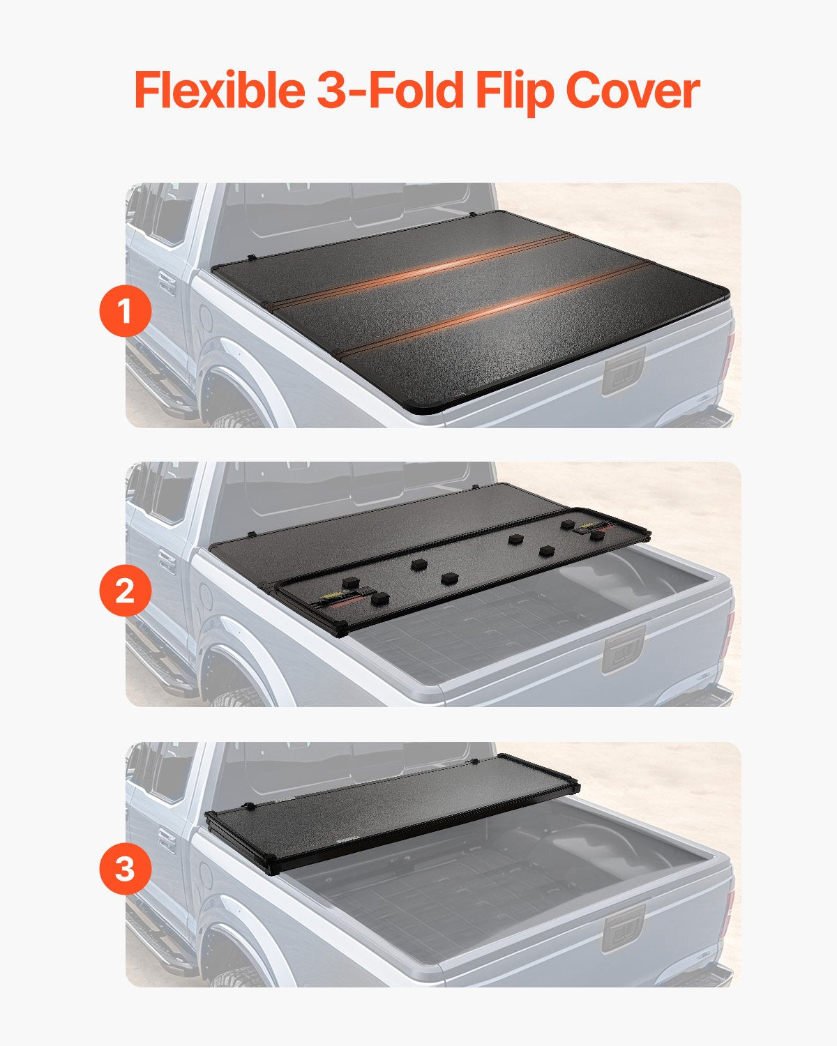 Tri-Fold Truck Bed Tonneau Cover, Compatible with 2019-2024 Chevy Silverado GMC Sierra 1500 (NOT FIT 19-24 V952-ZDSKCHBXGZDSAPMD9V9