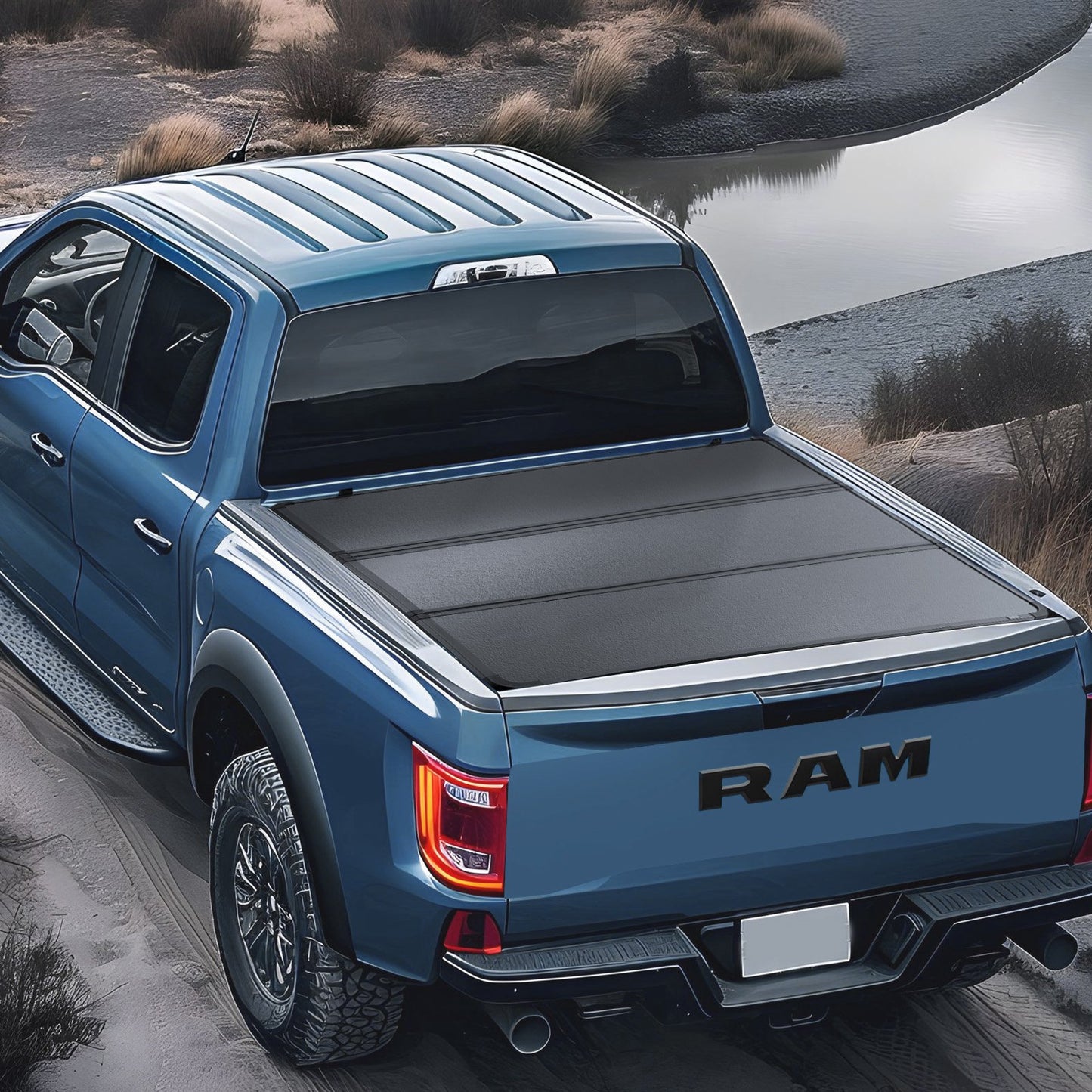 Tri-Fold Truck Bed Tonneau Cover, Compatible with 2015-2024 Ford F-150, 2004 mm Bed, Only Fit 2004 x 1656 mm V952-ZDSKCHBXGZDSW95I8V9