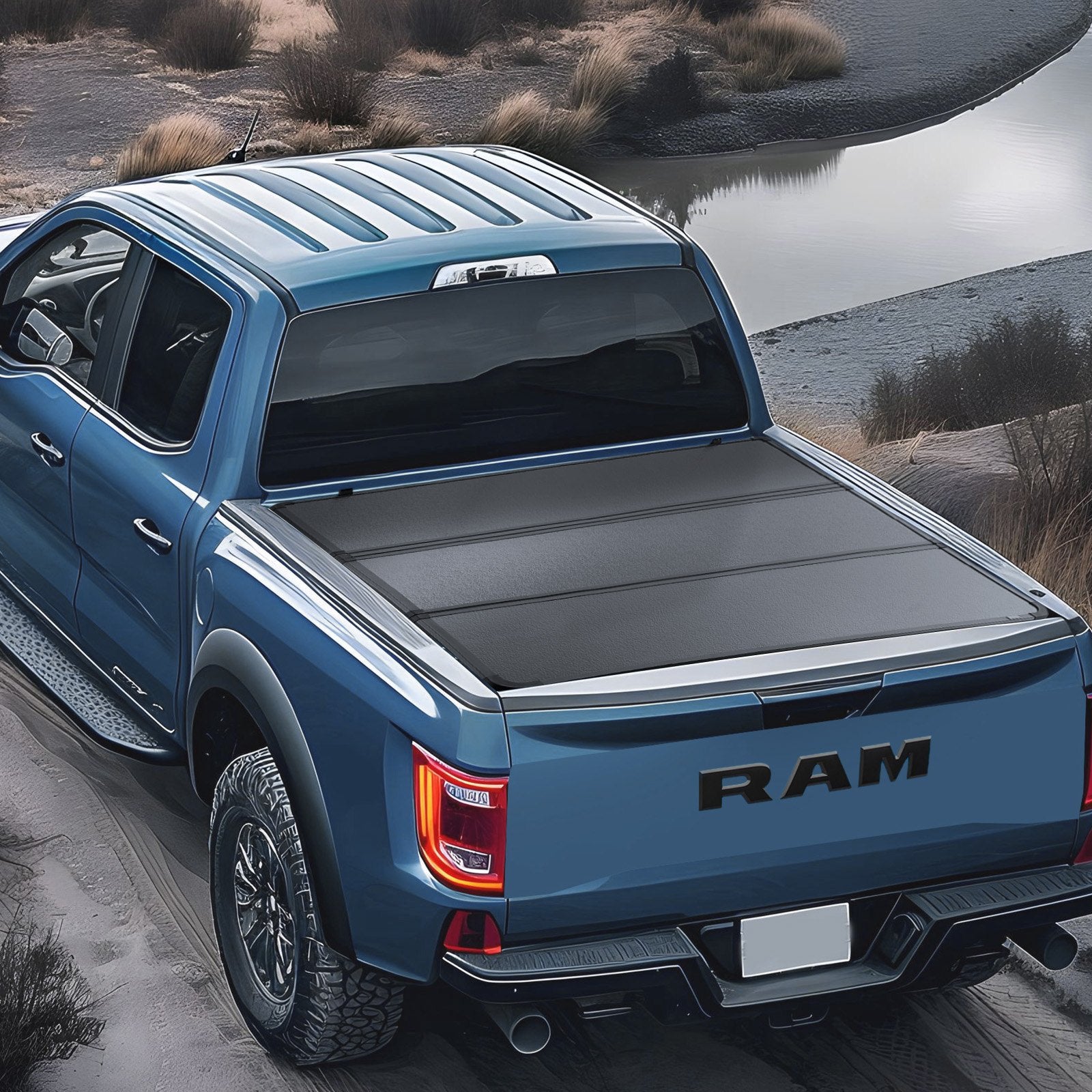 Tri-Fold Truck Bed Tonneau Cover, Compatible with 2015-2024 Ford F-150, 2004 mm Bed, Only Fit 2004 x 1656 mm V952-ZDSKCHBXGZDSW95I8V9