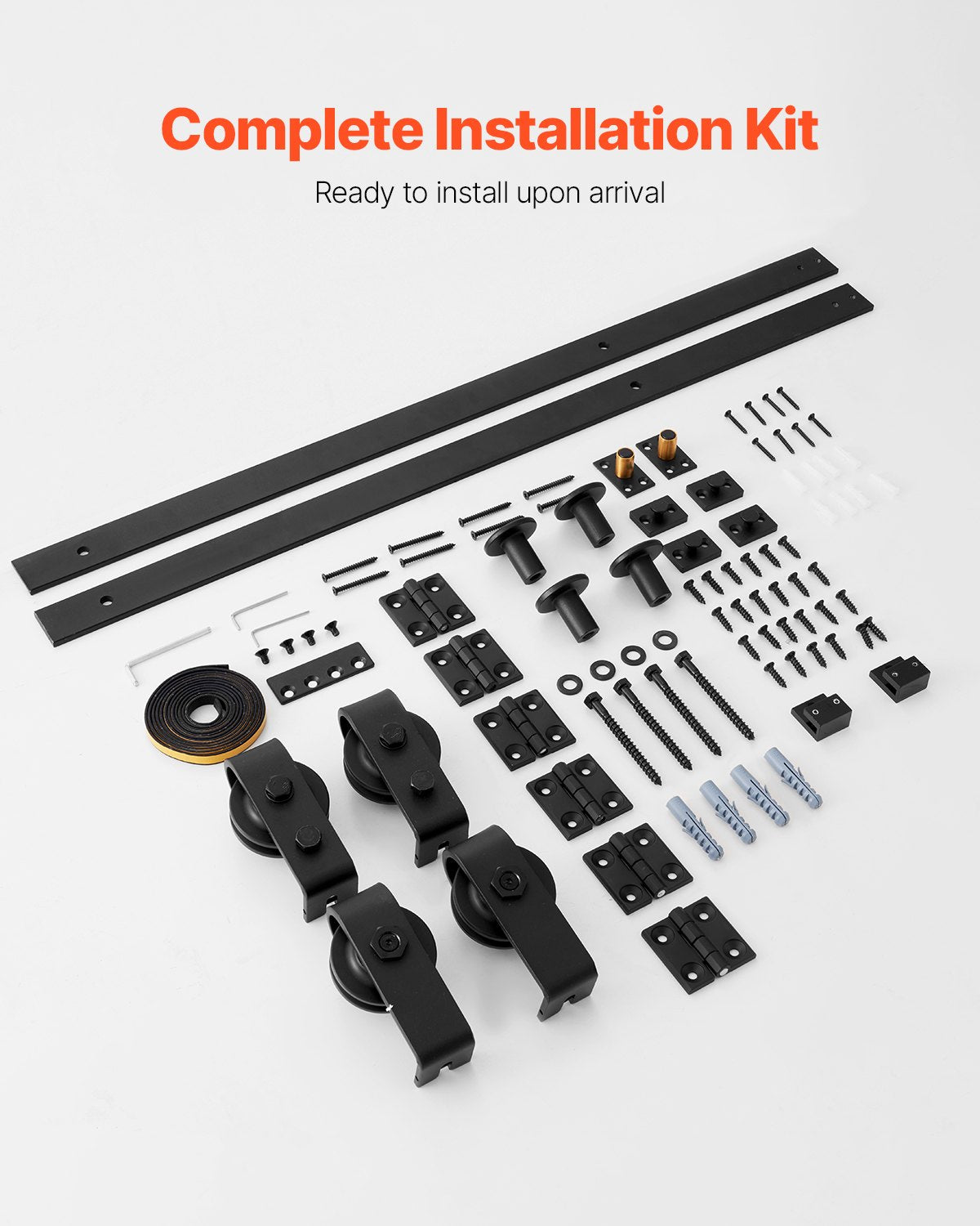 Bi-Folding Sliding Barn Door Hardware Track Kit, 52" Top Mount Track Kit, Slide Smoothly & Quietly, Heavy V952-ZDSMDGDGSM2D9NVH3001V0