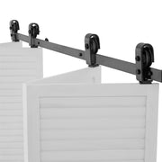 Bi-Folding Sliding Barn Door Hardware Track Kit, 76" Top Mount Track Kit, Slide Smoothly & Quietly, Heavy V952-ZDSMDGDGSM2DR3L63001V0