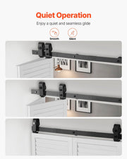 Bi-Folding Sliding Barn Door Hardware Track Kit, 36" Top Mount Track Kit, Slide Smoothly & Quietly, Heavy V952-ZDSMDGDGSM3D3Z5LL001V0