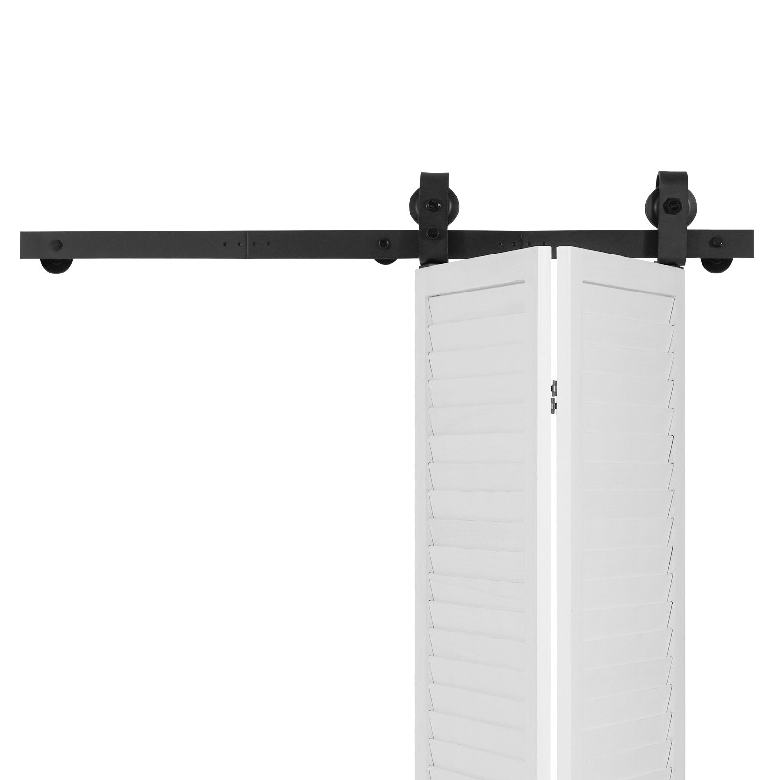 Bi-Folding Sliding Barn Door Hardware Track Kit 40" for Two 18" Doors V952-ZDSMDGDGSM3DI8IID001V0
